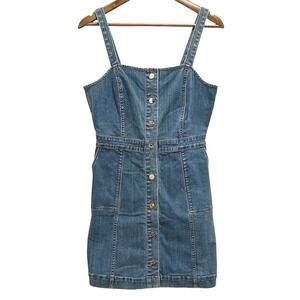 Jen7‎ by 7 For All Mankind Denim Button-Front Mini Dress S NWOT